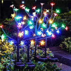 Solar Garden Lights Outdoor,Waterproof Outdoor Solar Lights for Outside Decorative 6Pack, 120Led Solar Flowers Garden Decor, for Yard Pathway,Lawn,Patio Fairy Decorations Gardening Gifts
