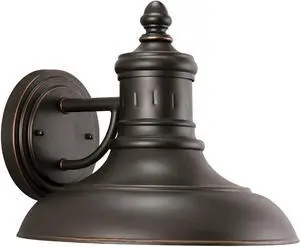 Design House 516732 Monterey Industrial Modern 1-Light Indoor/Outdoor Wall Mount with Metal Shade for Porch Entryway Barn, Oil Rubbed Bronze
