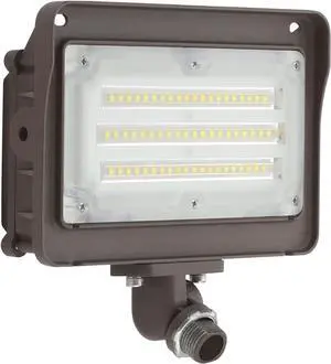 DAKASON 50W LED Flood Light Outdoor, Dusk-to-Dawn Photocell 180° Adjustable Knuckle, 6500LM 5000K Replaces 150-200W HPS/MH, IP65 Waterproof Outdoor Security Lighting Fixture, 100-277Vac, ETL Listed