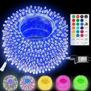 200 LED Color Changing Christmas Lights, Connectable 18 Colors String Lights Halloween Decorations, Waterproof Green Blue Purple Twinkle Light for Bedroom Indoor Outdoor Holiday Xmas Party Wedding