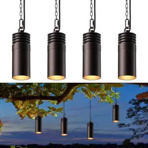 LEONLITE Low Voltage Hanging Landscape Lights, 12V Hanging Tree Lights, UL Listed, LED Outdoor Pendant Light for Gazebo, Pergola, Garden, Aluminum, IP65, 2700K Soft White, Oil Rubbed Bronze, Pack of 4 LEONLITE Low Voltage Hanging Landscape Lights, 12V Hanging Tree Lights, UL Listed, LED Outdoor Pendant Light for Gazebo, Pergola, Garden, Aluminum, IP65, 2700K Soft White, Oil Rubbed Bronze, Pack of 4
