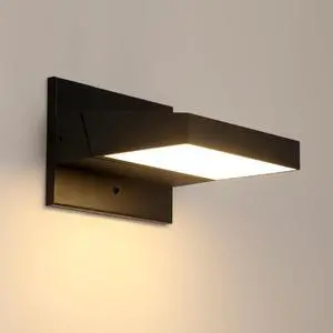 Outdoor Wall Light 350° Rotate Modern Wall Sconce Minimalist Style Wall Mount Light Aluminum Outside Light Fixture No Glare high Brightness 3000K LED Warm Lights for Porch/Front Door