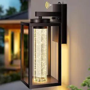 VIANIS Large Oil Rubbed Bronze Exterior Lighting Fixtures Wall Mount for House, Farmhouse Built-in LED Outdoor Wall Lantern, 100% Aluminum Waterproof Dusk to Dawn Exterior Sconce Lights for Garage