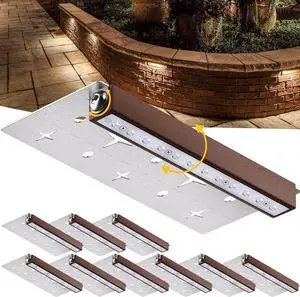 10 Pack 7 Inch Landscape Lighting, 2.5W Hardscape Step Lights 12V-36V AC/DC, Low Voltage Outdoor Step Lights, Retaining Wall Lights, IP67 Waterproof Pavers Lights 2700K
