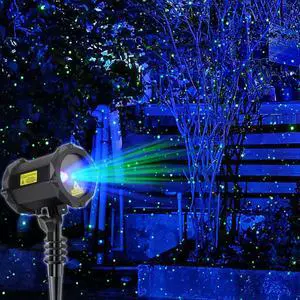 Firefly Garden Lights Laser Star Projector, Outdoor Decorative Lighting with Blue Nebula for Garden Indoor Outdoor