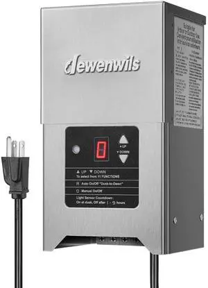 DEWENWILS 300W Low Voltage Landscape Transformer with Photocell, Low Voltage Transformer 120V AC to 12V/15V AC, Landscape Lighting Transformer for LED Outdoor Lights, Weatherproof, ETL Listed