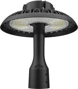 CYLED Post Top 60W LED Circular Area Light 8000Lm 5500K Pure White (200W Equivalent) Garden Pole Lights Outdoor Post Top Lamps Lamp Top Pathway Pole Light Fixture for Street Yard Garden