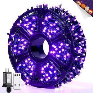JMEXSUSS 400 LED Purple Halloween Lights Outdoor: 132ft Purple Lights Plug in with Remote - Indoor String Light for Halloween Christmas Decorations JMEXSUSS 400 LED Purple Halloween Lights Outdoor: 132ft Purple Lights Plug in with Remote - Indoor String Light for Halloween Christmas Decorations