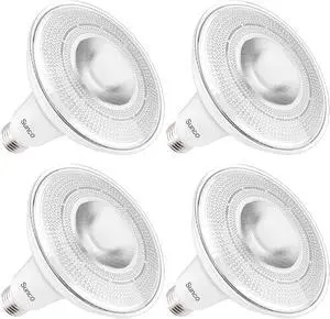 Sunco Outdoor LED Flood Light, Waterproof PAR38 LED Bulb, Dusk to Dawn, 120W Equivalent 15W, Exterior, Wet-Rated, 5000K Daylight 1250 LM, E26 Base, UL 4 Pack