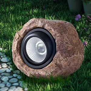 2 Pack Solar Rock Lights, Outdoor Decorative Garden Spotlights for Pathway, Walkway, Yard, Landscape, Patio