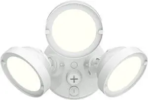 HALO TGS Outdoor Integrated LED Flood & Security Light Triple Round Head White