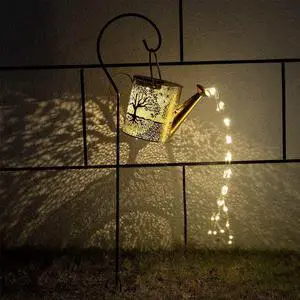Solar Lights Outdoor Garden Decor, Large Waterproof Watering Can Landscape Lights Outside Decorations for Yard Front Porch Patio Backyard Gardening Gift for Mom Grandma Women Birthday