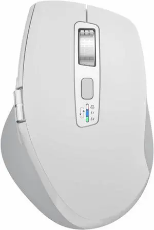 Wireless Bluetooth Mouse with Smart Flying Scroll, Thumb Scroll Ergonomic Mice, Silent Multi-Device Mouse for Computer, Laptop, iPad, Tablet, MacBook (White)