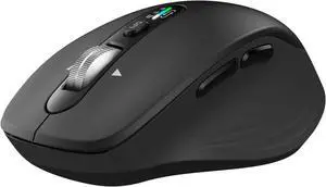 Wireless Bluetooth Multi-Device Mouse, 2.4G USB Receiver and Two Bluetooth, 4-Way Navigation Scroll Mice for Computer, Laptop, PC, MacBook, iPad(Black)