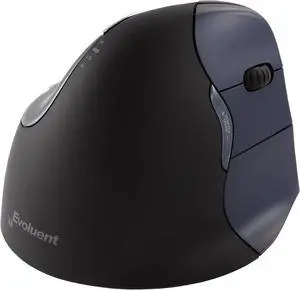 Evoluent  Inventor of The Vertical Mouse  VM4RW Ergonomic Vertical Mouse Right Hand M-to-L Wireless USB, Sculpted for Comfort, Reduces Wrist Strain, 4 Speeds, 6 Customizable Buttons in Windows