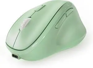 Micropack Ergonomic Vertical Wireless Bluetooth Mouse for Laptop MacBook PC Rechargeable Silent Click 3-Mode Multi-Device 2.4G Adjustable DPI Compatible with Windows Android iOS MacOS Green