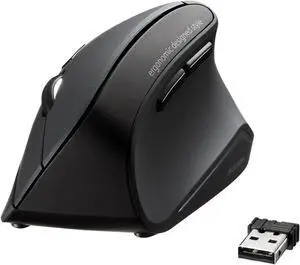 SANWA 2.4G Wireless Ergonomic Mouse, Optical Vertical Computer Mice, Silent Noiseless Click, (800/1200/1600 Adjustable DPI, 6 Buttons) Compatible with MacBook, Laptop, Windows, Mac OS