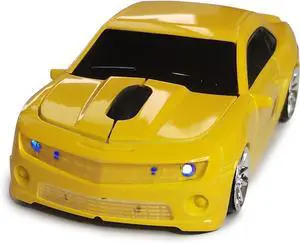 Car Mouse for Compuer, Funny Sport Car Shaped Computer Mouse, 2.4Ghz Wireless Mouse Car Mouse with USB Reciver for Laptop, PC(Yellow)