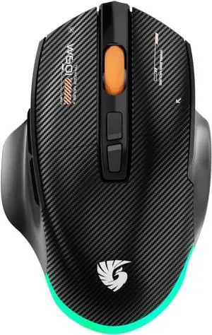 Wireless Gaming Mouse - Programmable Macro 7 Button Mice with 12800DPI, Corded Bluetooth Mouse for Business Home Office, Ergonomic Shape for Windows Computers, Macs, iPad, PC and Laptops