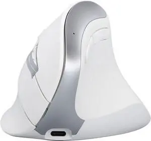 B310 Ergonomic Mouse, Vertical Wireless Mouse, 2.4G USB Receiver and Two Bluetooth, RGB Light, Rechargeable Multi Devices Mouse for Computer, Laptop, iPad, MacBook Pro/Air (White)