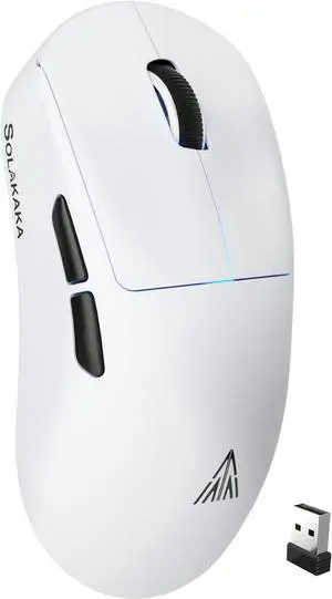 SOLAKAKA SM850 Wireless Gaming Mouse, 24000 DPI, 55g Lightweight Mouse Gaming, 6 Programmable Buttons, Ergonomic Computer Mouse, Tri-Mode BT5.1/2.4G/USB-C 250h Battery Life PC Gamer Mice for Laptop