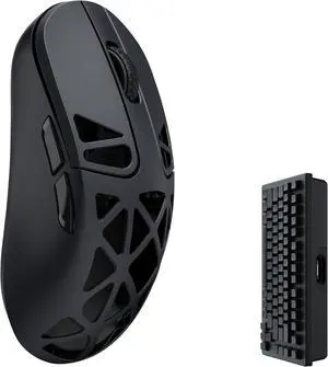 M3 Mini 4K Wireless Mouse Signature Edition 5.1/2.4 GHz/Wired Optical Mouse, Ultra-Lightweight 55g Programmable PixArt 3395 Sensor with up to 26,000 DPI/ 650 IPS for Windows Mac Linux - Black