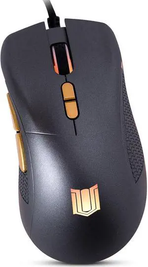 M-1 Wired Gaming Mouse  High-Performance PC Gaming Mouse with 12,000DPI Adjustable Sensor  Mouse Wired Gaming Accessories for Desk  Ergonomic Light Up Mouse with Side Buttons