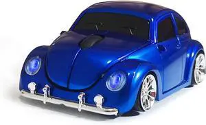 Car Mouse for Computer, Cool and Cute Car-Shaped Mouse, Wireless 2.4Ghz Optical Mice for Laptop PC Mac (Blue)