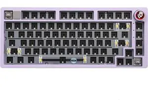EPOMAKER x LEOBOG Hi75 Aluminum Alloy Wired Gaming Keyboard Barebones Kit, 75% Gasket-Mounted RGB Creamy Keyboard, Hot-swap, with Mode-Switching Knob, for Win/Mac (Purple)