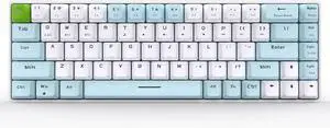 Qisan Mechanical Gaming Keyboard Dual Mode 2.4G/BT Wireless Keyboard with Red Switch Mini Design (60% Keyboard) 68 Keys Computer Keyboard US Layout | Gaming Pc | Wireless Gaming Keyboard