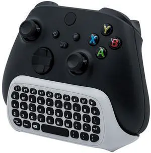Mcbazel Mini Game Keyboard 2.4G Receiver Wireless Chatpad Message with 3.5MM Audio Jack for Xbox One/Xbox One X/Xbox One S/Xbox Series X/Xbox Series S - White