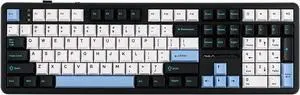 EPOMAKER Aula F108 Wireless Gaming Keyboard, Full Size Mechanical Keyboard with 4000mAh Battery, 108 Hot-Swappable and Programmable Keys, RGB Backlight, for Mac/PC/Android (Blue&White&Black)