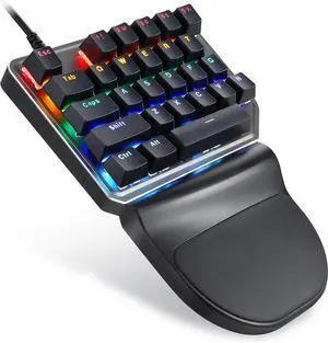 MOTOSPEED K27 One-Handed Mechanical Mini Gaming Keypad 27 Keys, 9 LED Backlit USB Wired Mechanical Gaming Keyboard for Pro Keyboard Computer/PC/Desktop/Laptop/Mac