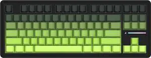 ATTACK SHARK M87 PRO Wireless Mechanical Gaming Keyboard,Hot Swappable Gasket RGB Custom Keyboard,Linear Switch&Side Printed PBT Keycaps,BT5.0/2.4Ghz/Type-C,5000mAh Battery for Win Mac(Matcha)