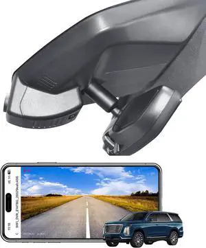 4K Dash Cam Custom fit for Cadillac Gen5 Escalade/Escalade ESV 2021-2025(Model A), Base Sport Premium Luxury Platinum V-Series, UHD 2160P Video, WiFi and App, Loop Recording, 128GB Card