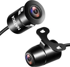 NATIKA Backup/Front/Side View Camera: No Distortion Effect Starlight Night Vision HD Metal Flush or Surface Mount 720P AHD and TVI Reverse Rear View Backup Camera for Cars Pickup Trucks SUVs RVs Vans