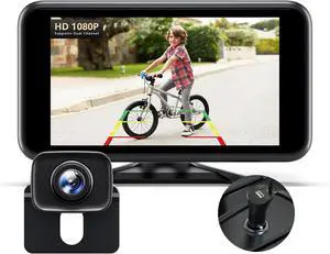 Wireless Backup Camera for Truck: 4.8" HD 1080P Night Vision Rear View Camera with Stable Signal Dual Channel, Easy Install IP69K Waterproof Back Up Camera for Cars, Pickup, SUV, Van - Foxpark W11