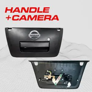 Master Tailgaters Black Tailgate Handle with Backup Camera Replacement for Nissan Frontier (2013-2016) | IP68 Waterproof | Parking Grid Lines Available | Easy to Install