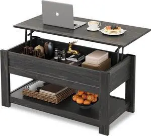 WLIVE Coffee Table, 39" Lift Top Coffee Table with Hidden Compartment and Storage Shelf for Living Room, Espresso