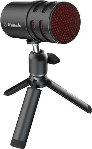 AVerMedia USB Mic for Streaming, Podcasting, Gaming with Cardioid Polar Pattern, Tripod Stand, Headphone Output, Mute Button, All Metal, for PC, Laptop, iPhone, and Android Phone - VERSATI go AM310G2 AVerMedia USB Mic for Streaming, Podcasting, Gaming with Cardioid Polar Pattern, Tripod Stand, Headphone Output, Mute Button, All Metal, for PC, Laptop, iPhone, and Android Phone - VERSATI go AM310G2