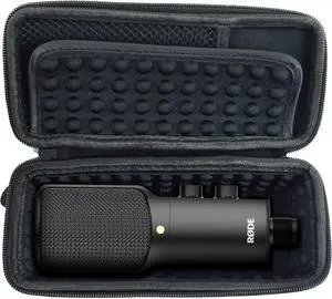 CASEMATIX USB Condenser Microphone Case Compatible with Rode NT-USB, NT1 A Mics and More with Small Cables - Includes Case for Microphones Only