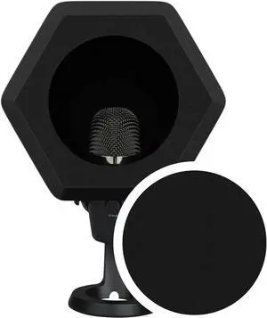 Professional Microphone Isolation Ball with 2-Layered Pop Filter, High Density Foam Great Noise Cancellation