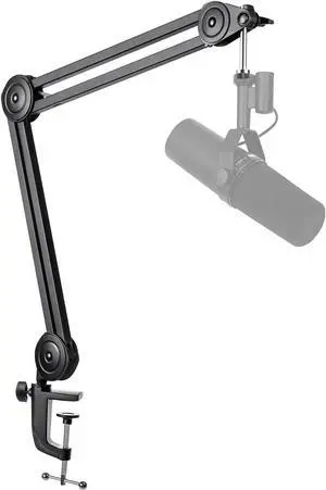 FIFINE Microphone Arm Stand-Heavy Duty Boom Arm, Suspension Scissor Adjustable Mic Stand with Desk Mount, C-calmp, 5/8" Screw, Cable Ties, for Recording Gaming Streaming Podcasting-BM63