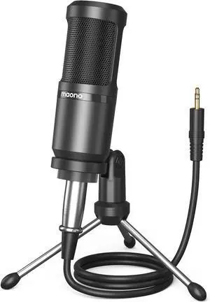 MAONO Condenser Microphone, Cardioid Studio Condenser Recording Mic with 3.5mm XLR for podcasting, Streaming, Singing, Vocal, Home-Studio MAONO Condenser Microphone, Cardioid Studio Condenser Recording Mic with 3.5mm XLR for podcasting, Streaming, Singing, Vocal, Home-Studio
