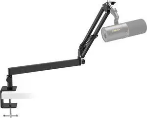 Tonor Mic Arm Desk Mount, Low Profile Boom Arm, Microphone Arm, Adjustable Mic Stand with Desk Mount Clamp, Cable Management, 3/8 and 5/8 Screwadapter for Most Microphone T20LP Black