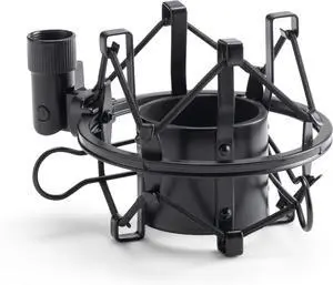On-Stage MY410 Shock Mount for Studio Mics (4248 mm) (Elastic Suspension Mount for Large-Diaphragm Condenser Microphones, Adjustable, Vibration Isolation, Steel Adapter, 5/8"-27 Threading, Black)