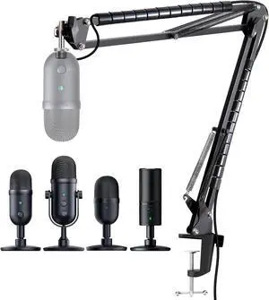Mic Boom Arm for Razer Seiren V2 X Microphone - Adjustable Mic Arm Compatible with Razer Seiren V2 Pro, Seiren Mini and Seiren X, Mic Stand Great for Streaming, Gaming, Podcast by YOUSHARES