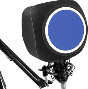 Microphone Isolation Ball, Microphone Isolation Shield Pop Filter for Microphone for Noise and Reflection Reduction, Sound-Absorbing Foam Cover for Recording Studios, Singing, Live Stream