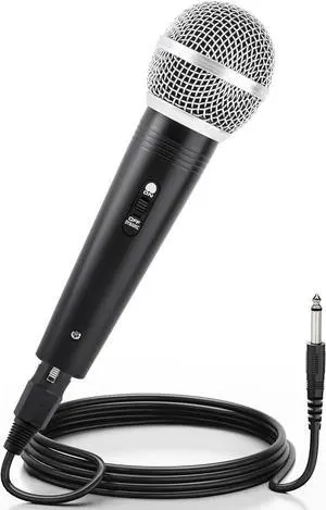 Adamantite Dynamic Karaoke Microphone for Singing, Metal Handheld Wired Microphone, 13ft Cable and Magnetic Switch, Perfect for Speakers, Karaoke Machines, Amplifiers, Mixers (Black) Adamantite Dynamic Karaoke Microphone for Singing, Metal Handheld Wired Microphone, 13ft Cable and Magnetic Switch, Perfect for Speakers, Karaoke Machines, Amplifiers, Mixers (Black)