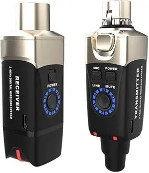 Xvive U3 XLR Microphone Wireless System 2.4GHz Wireless XLR Transmitter and Receiver for Dynamic Microphone, Audio Mixer, PA System